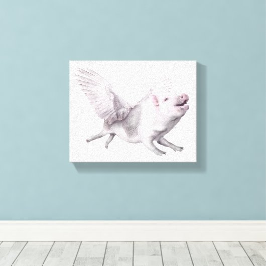 Toile Flying Pig Art Canvas Real Wings When Pigs Fly Joy (Insitu (Plancher de Bois))