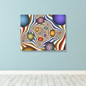 Toile Flying Up, Colorful, Modern, Art Fractal Abstrait (Insitu (Plancher de Bois))