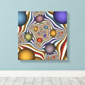 Toile Flying Up, Colorful, Modern, Art Fractal Abstrait (Insitu (Plancher de Bois))