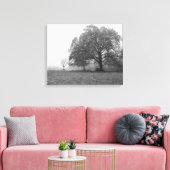Toile Foggy Automne Niveaux de gris (Insitu(Salon))