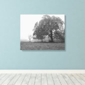 Toile Foggy Automne Niveaux de gris (Insitu (Plancher de Bois))