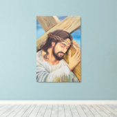 Toile Foi chrétienne Jésus Christ (Insitu (Plancher de Bois))