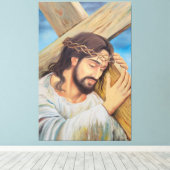 Toile Foi chrétienne Jésus Christ (Insitu (Plancher de Bois))