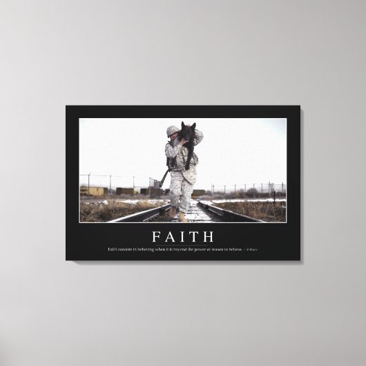 Toile Foi : Citation inspirante (Recto)