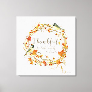 Toile Foi d'automne Wreath de grâce Famille des amis