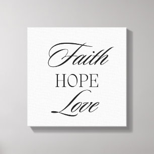 Toile Foi, Espoir Amour Design minimaliste