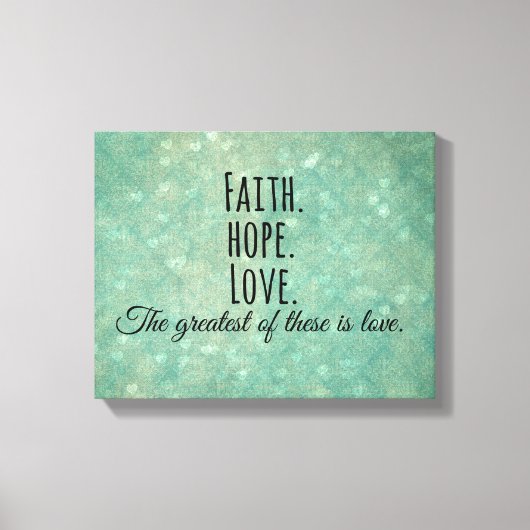 Toile Foi Inspirationnelle Espoir Aimer Bible Verse (Recto)