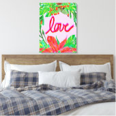 Toile Foliage de Noël - Amour (Insitu(Chambre))