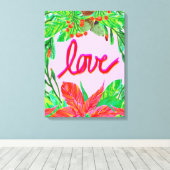 Toile Foliage de Noël - Amour (Insitu (Plancher de Bois))