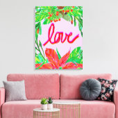 Toile Foliage de Noël - Amour (Insitu(Salon))