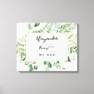 Toile Foliage Waymaker Promesse Keeper Paroles chrétienn