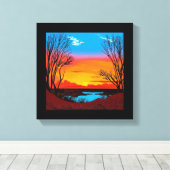 Toile Fond Abstrait de Désert #2 (Insitu (Plancher de Bois))