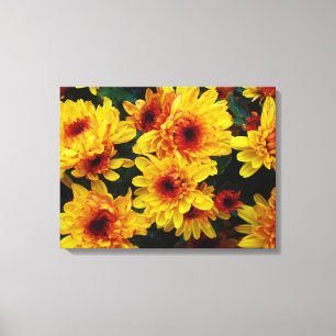 Toile Fond de toileaux de fleurs jaunes magnifiques
