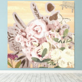 Toile Fond floral monochromatique (Insitu (Plancher de Bois))