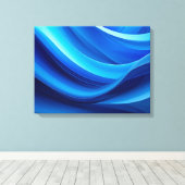 Toile fond ondulé bleu (Insitu (Plancher de Bois))