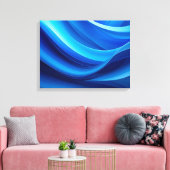 Toile fond ondulé bleu (Insitu(Salon))