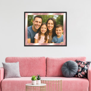Toile Fond personnalisé en or rose vierge pour votre pho
