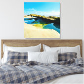 Toile fond rocheux océanique à marée basse (Insitu(Chambre))