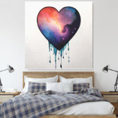 Toile Fondre Coeur coloré (Insitu(Chambre))
