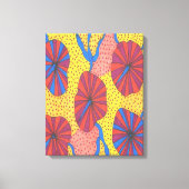 Toile Fonk orange et jaune rétro Imprimantes d'art Abstr (Recto)