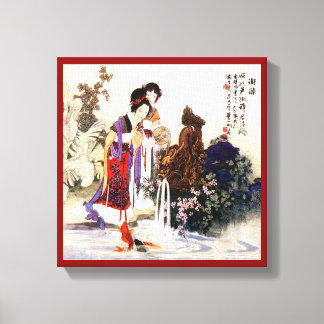 Toile Fontaine de dragon 36 po x 12 po, 1,5 po, simple