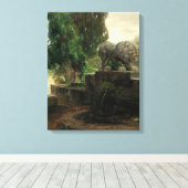 Toile Fontaine du Lion à Rome (par H.A. Brendekilde) (Insitu (Plancher de Bois))