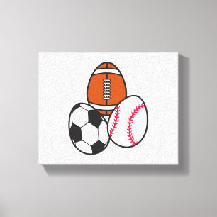 Toile Football américain Soccer Sports Baseball Pâques