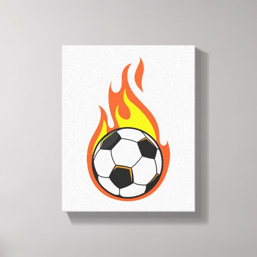 Toile Football en feu (Recto)