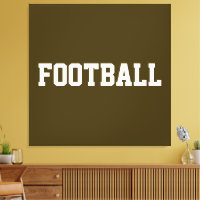 FOOTBALL Texte Blanc Sportif Gras Sur Marron Athlé