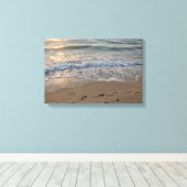 Toile Footprints in the Sand (Insitu (Plancher de Bois))