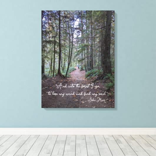 Toile Forest Trail John Muir Citation (Insitu (Plancher de Bois))