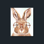 Toile Forester à quatre roues | Lapin Lapin<br><div class="desc">Cette impression d'aquarelle comporte des lunettes porteuses de lapin | Par Victoria Borges. ID image : 132004GG</div>