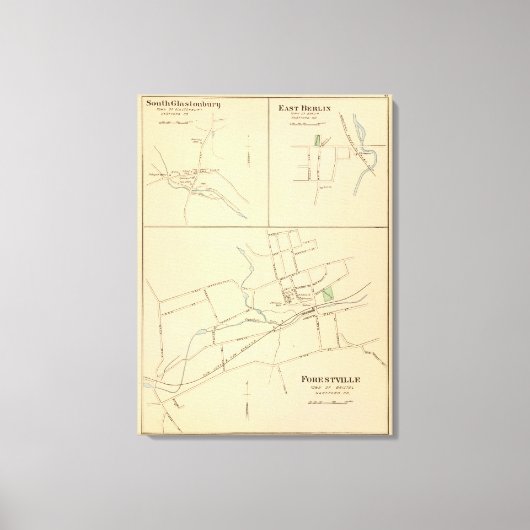 Toile Forestville, S Glastonbury, E Berlin (Recto)