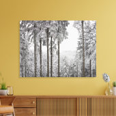 Toile Forêt à feuillage persistant en hiver (Insitu(Salon))