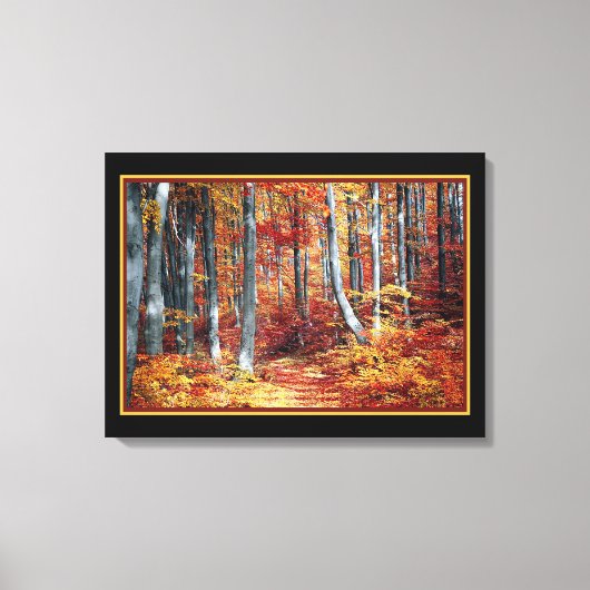 Toile Forêt Automnale Ensoleillée (Recto)