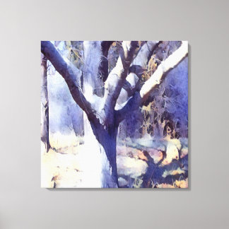 Toile Forêt bleue