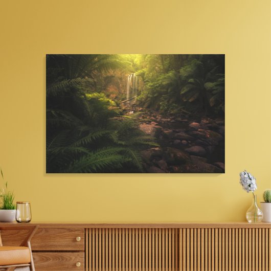 Toile Forêt | Cascade Sunlight Highlights (Insitu(Salon))