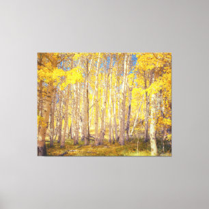 Toile Forêt d'Aspen doré