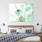 Toile Forêt de bambou - vert (Insitu(Chambre))