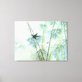 Toile Forêt de bambou - vert (Recto)