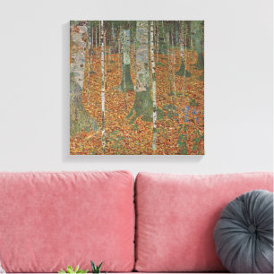 Toile Forêt de bouleaux par Gustav Klimt, Art Nouveau vi