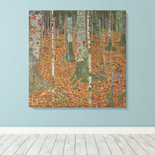 Toile Forêt de bouleaux par Gustav Klimt, Art Nouveau vi