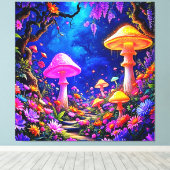 Toile Forêt de champignons enchantée (Insitu (Plancher de Bois))