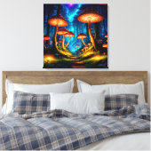 Toile Forêt de champignons magique de minuit (Insitu(Chambre))