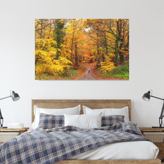 Toile Forêt de l'automne avec chemin (Insitu(Chambre))