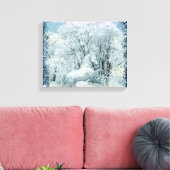 Toile Forêt de neige et Cheval (Insitu(Salon))