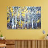 Toile Forêt de Peupliers Trembles en Feuillage d'Automne (Insitu(Salon))