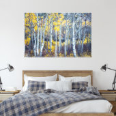 Toile Forêt de Peupliers Trembles en Feuillage d'Automne (Insitu(Chambre))