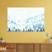 Toile Forêt de pins sous une couverture de neige (Insitu(Salon))