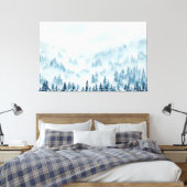 Toile Forêt de pins sous une couverture de neige (Insitu(Chambre))